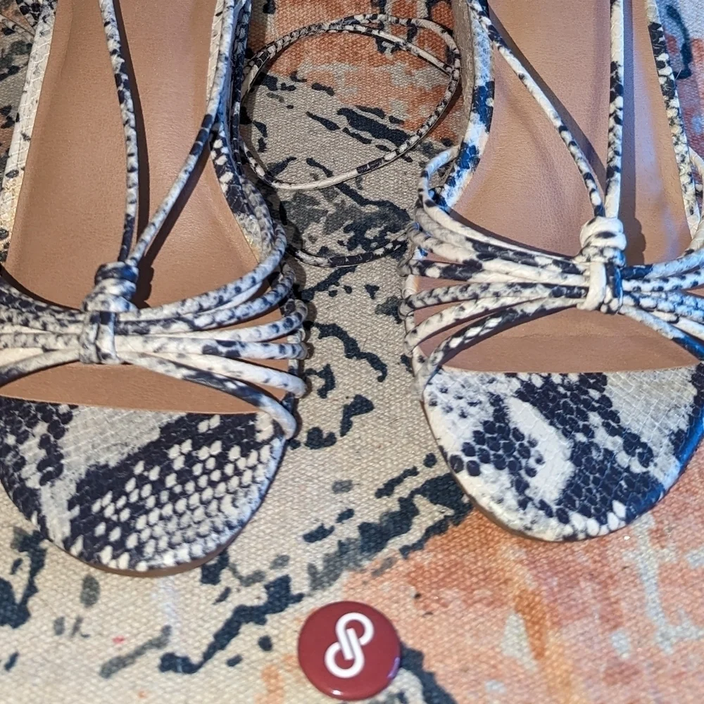 TORRID - Snake Print Faux Leather Ankle Wrap Espadrille Wedges